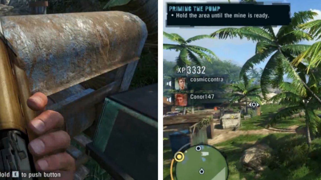 As soon as you start the pump, get ready to fight off enemies until the pump has finished working.