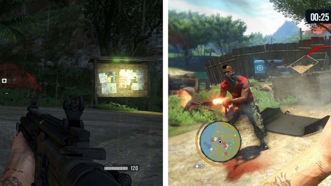 Trials of the Rakyat are survivor side missions that start when you interact with the large red rock (left). Your objective is to kill as many enemies within the time limit.