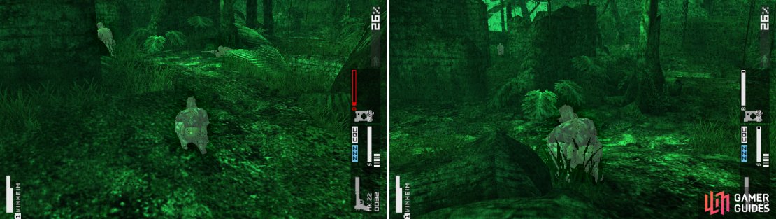 The enemies in the area. Two pairs of a scout and sniper. Locate them and finish them off.