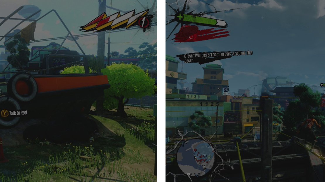 Speak with Red (left) to start the mission. Head north and take out the Winger here (right).