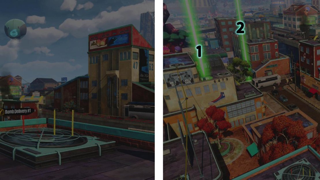 You can begin the challenge here (left). Here is our suggested route through the checkpoints (right).