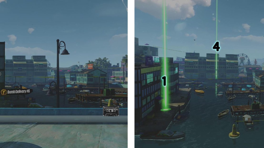 You can begin the challenge here (left). Here is our suggested route through the checkpoints (right).