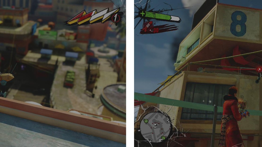 Cameras can be found on walls and the tops of buildings.
