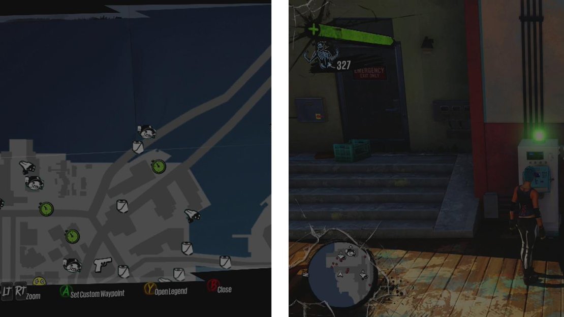 You can find an early eavesdropping computer panel within the Crown Blades Factory (right).