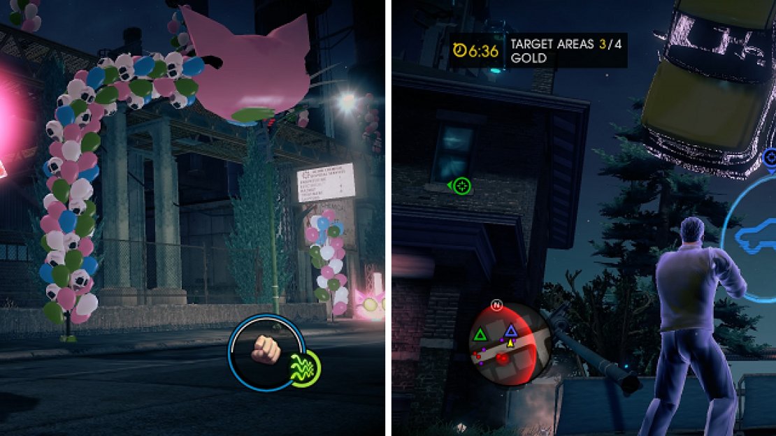 Remember that Genki mascot heads go through pink rings, vehicles through blue and people through green.