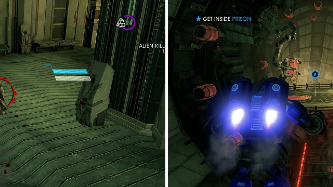 Despite the lack of proper weapons, the mech is still a very powerful tool and can cause quite the mayhem.