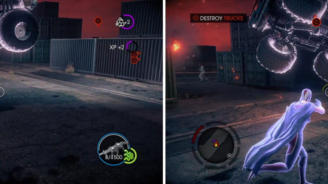 Telekinesis makes it pretty easy to destroy the trucks without having to wasting a single bullet.