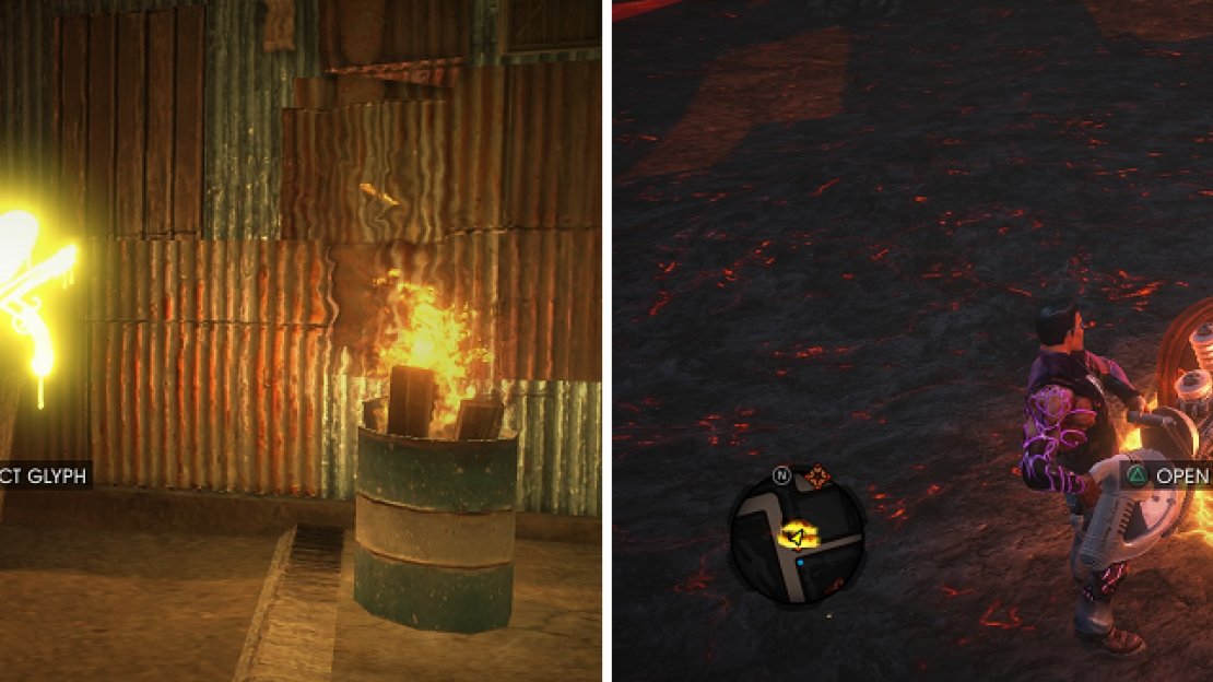After finding all three glyphs in each area, you can then open the treasure chest.
