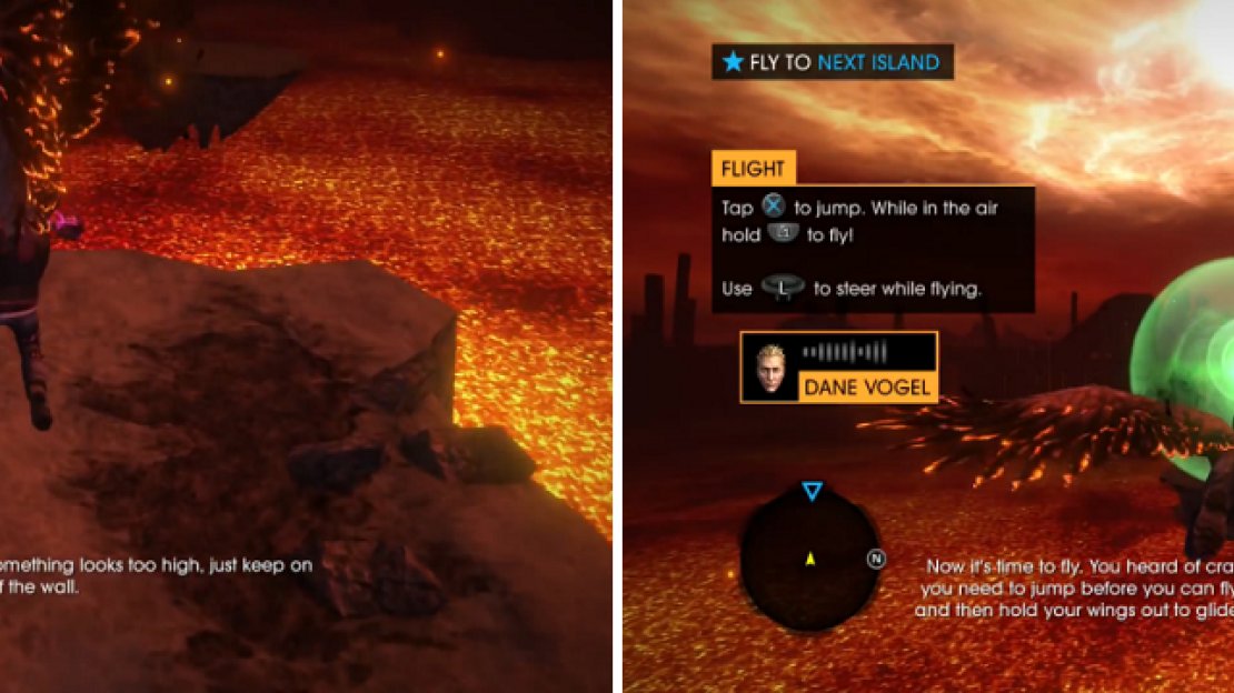 You will be taught how to fly using your newly acquired wings, so pay attention to Dane’s explanation.