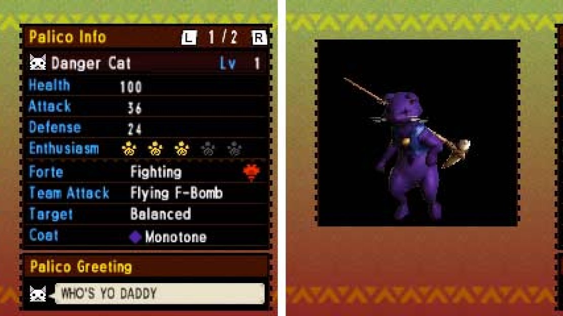 Every Palico is unique!
