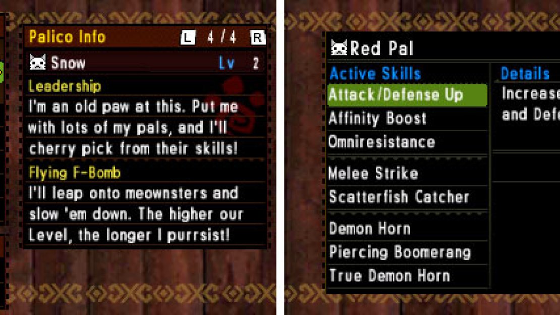 Palicos come with a wide array of unique skills.