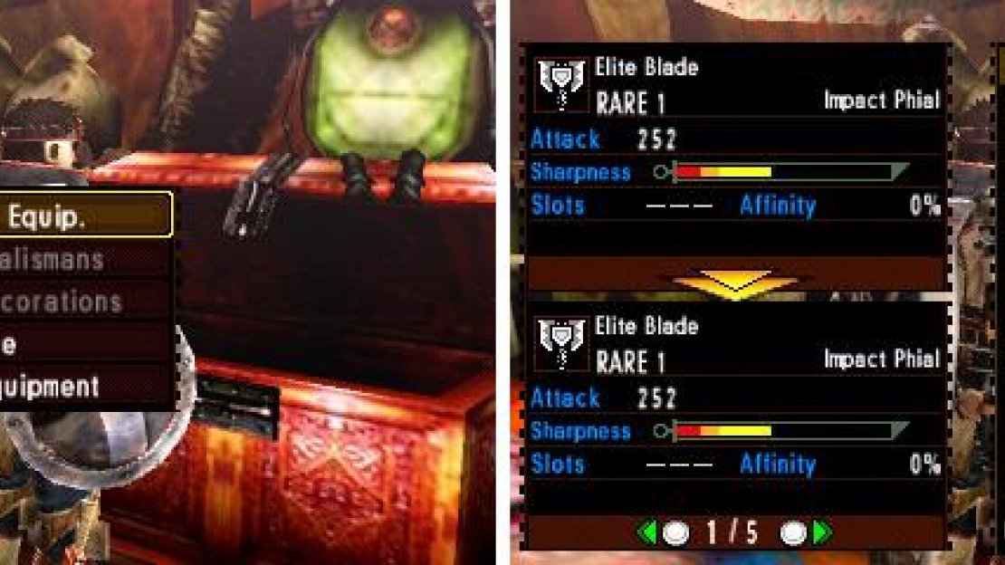 You can change equipment here only!!