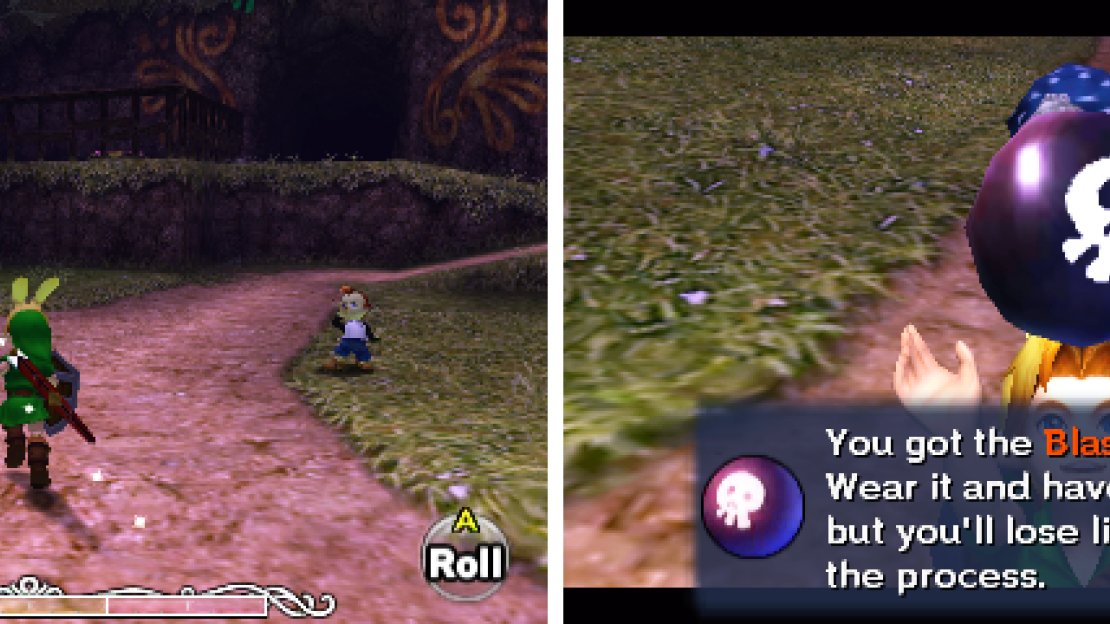 For fun: If you hit Sakon with arrows (obtained later), he and the bomb bag will blow up.