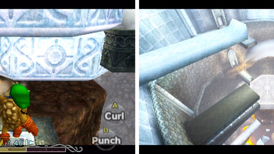 With so much going on, you may miss the punchable ice blocks.