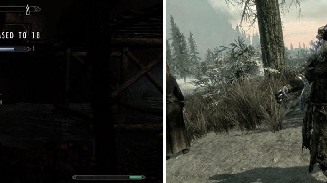 Slinking around in the darkness will level your Sneak score (left) which in turn will allow you to remain hidden and perhaps perform devastating sneak attacks.