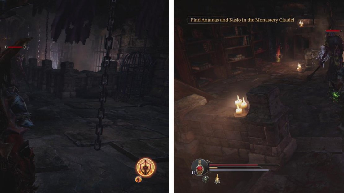 Clear the enemies out of the room with three exits (left). at the top of the left exit kill the Infected for a chest, Audio Note and shortcut back to the Catacombs entrance (right).