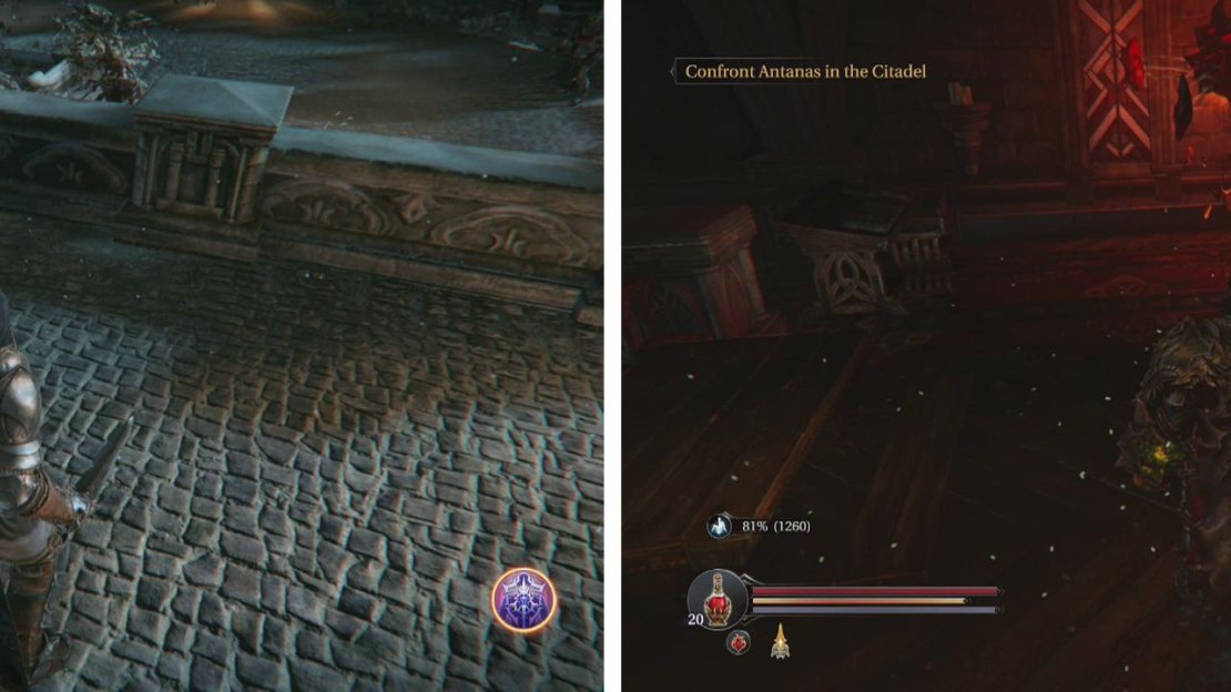 Characters with light armour (left) can move much faster than those with heavy armour (right).
