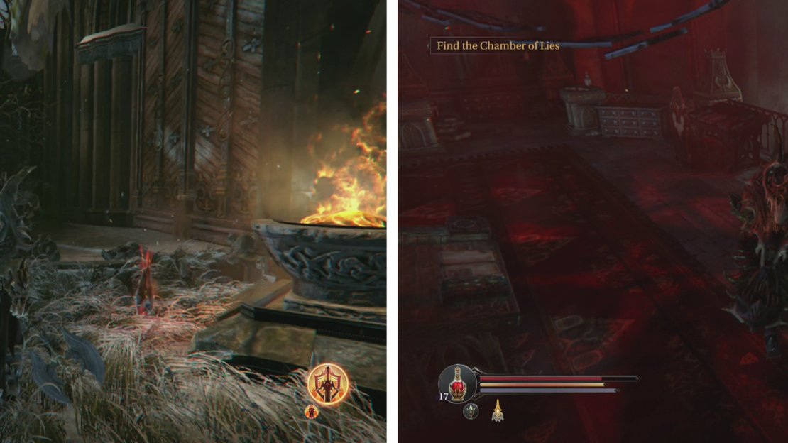 Grab the Planetarium Piece from where you killed the Beast (left). Give it to Antanas in the Planetarium for a reward (right).