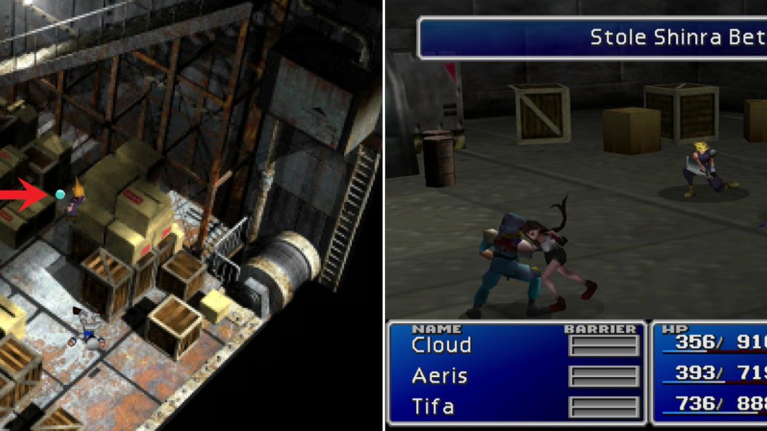 After the ship goes on alert, pick up the All Materia Yuffie was blocking (left). You can also steal Shinra Betas from Marines (right).