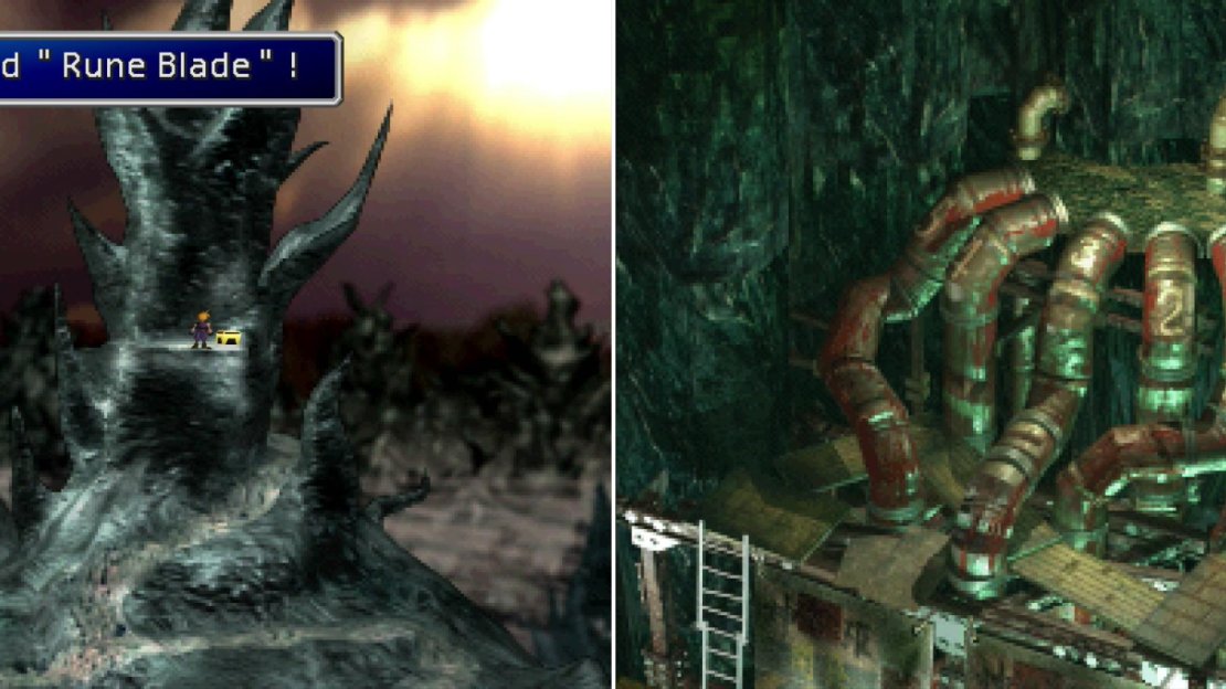 Scale the spikey out-croppings of Mt. Nibel to find the Runeblade, among other treasures (left). Five pipes beckon you in this area. Ignore them at first and take the more mundane ways down (right).