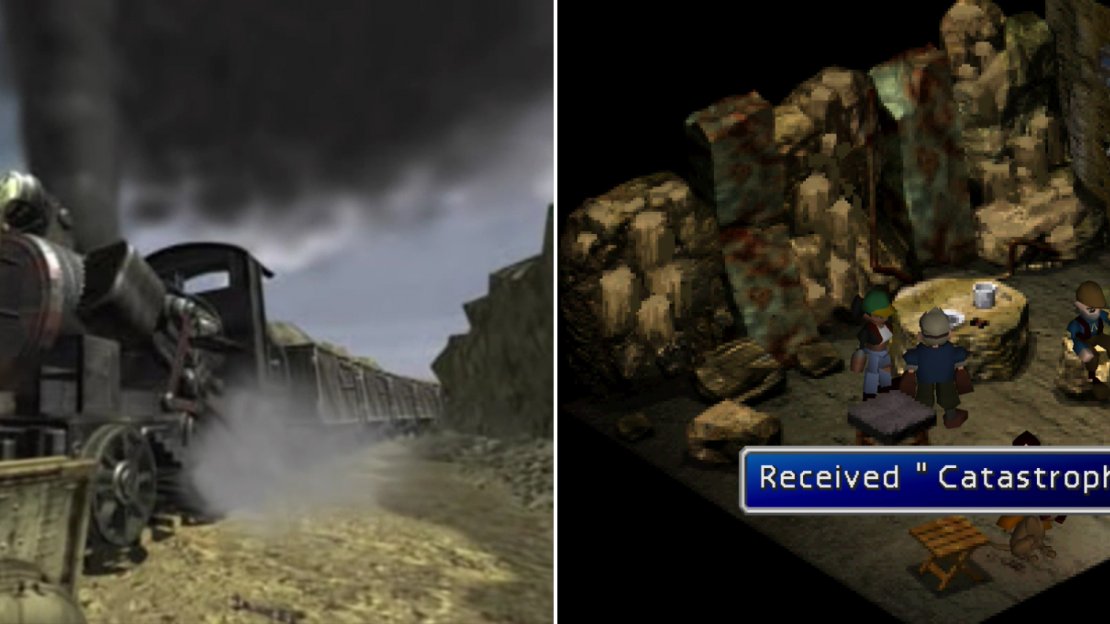 Defeat the Shinra guards and stop the train before it crashes into North Corel (left). For doing so you’ll be generously rewarded by the townsfolk (right).