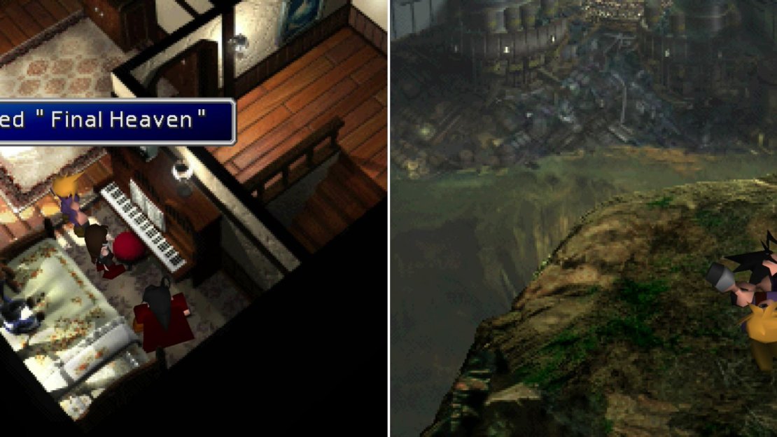 Play Tifa’s piano one final time to score her ultimate Limit Break (left) then return to the Shinra Mansion to find out more of Cloud’s backstory (right).