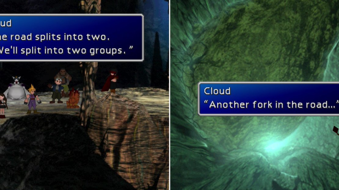 Spilt your party up by sending everybody but Tifa to the left (left) then split them again by sending Cid, Red XIII and Yuffie down, while sending Vincent up (right). Keep Barret and Cait Sith in your party.