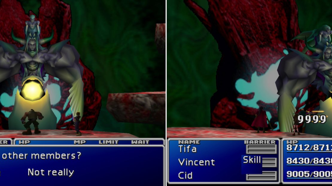 After you destroy a body part, you’ll be prompted to switch to another party (left). If you have multiple parties you’ll need to kill the arm and core with each group to prevent the body from being healed (right).