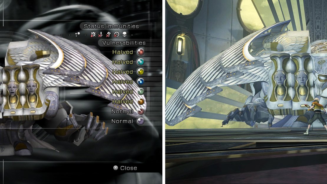 Barthandelus has lost the ability to inflict status effects, but retains his standard laser attack, which a Sentinel should be able to withstand for a long period of time.