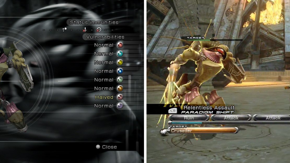 The Crusader is resistant to physical attacks and attacks quite fast, but is ultimately not much of a threat.