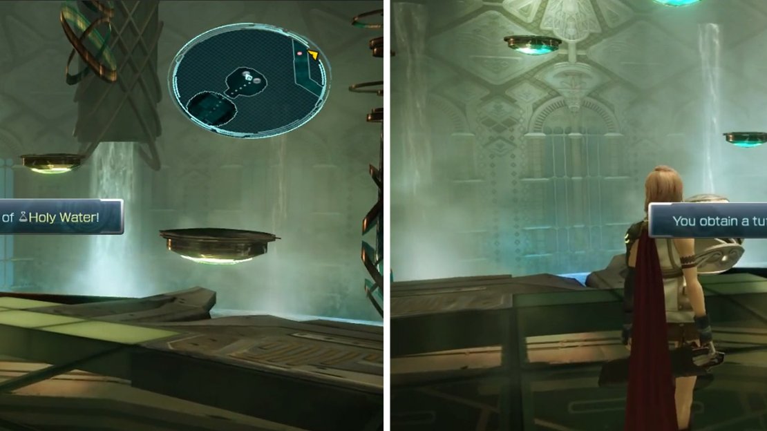 The secret area with the two Treasure Spheres.