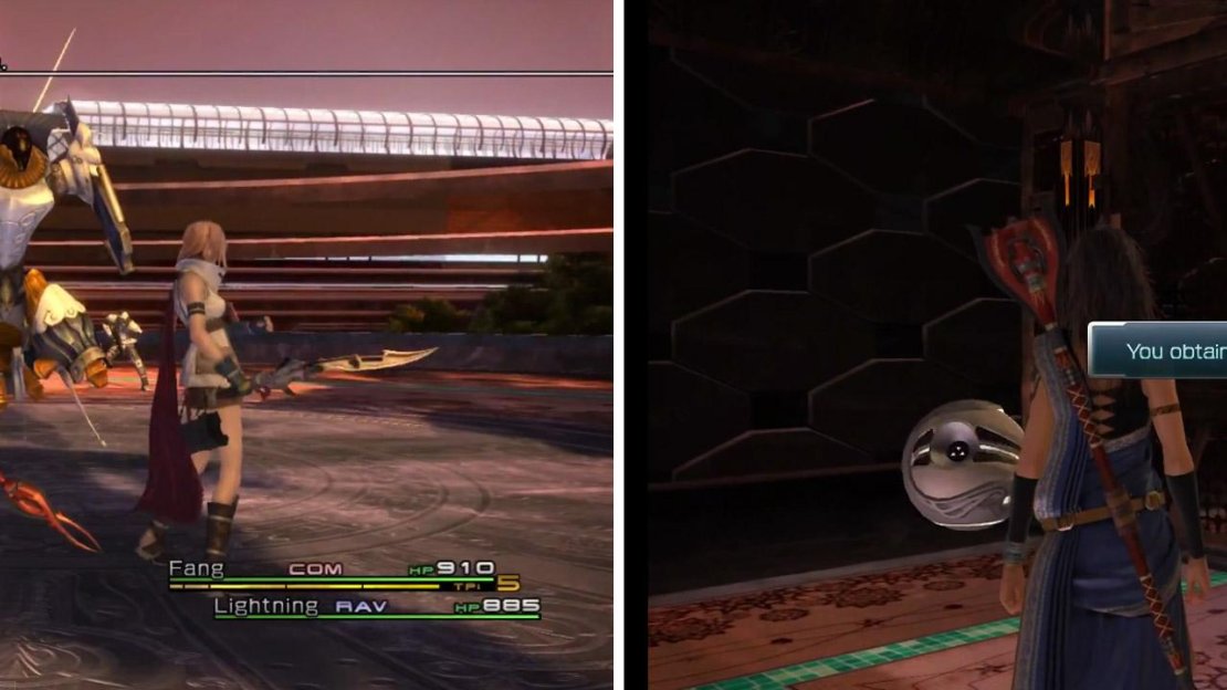 3x Corps Pacifex + PSICOM Scavenger battle (left) and the Tungsten Bangle location (right).