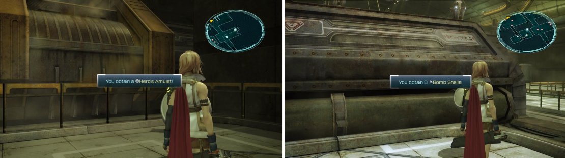 Hero&rsquo;s Amulet (left) and 8x Bomb Shell (right).