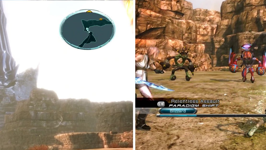 In the Tower’s shadow (left) and the Mark battle (right).