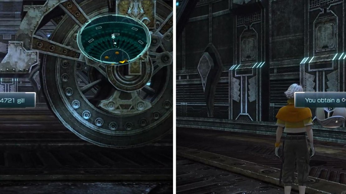 4,721 Gil (left) and Sparkbane Brooch (right) locations.