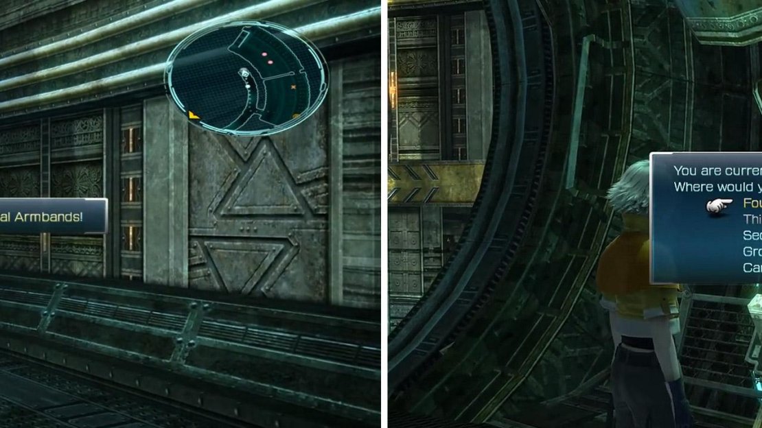 2x Metal Armband (left) location and after, call the elevator and take it to 4th floor (right).