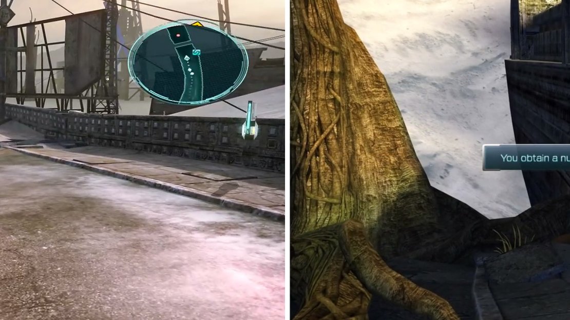 You arrive at Oerba (left) and the nugget of Perovskite location (right).