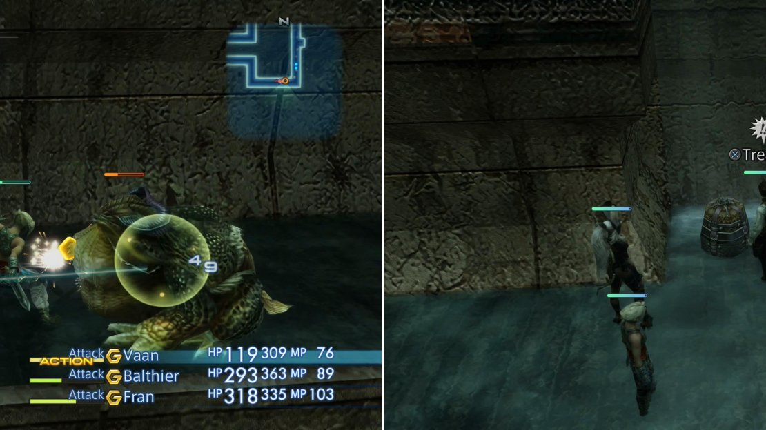 In this section of the Garamsythe Sewer you’ll find new monsters (left) as well as new treasures (right).