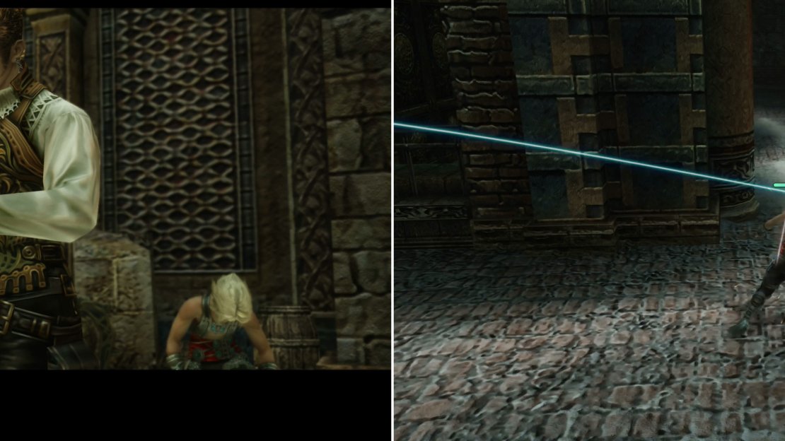 After defeat the Seeq you’ll reacquire your gear (left), enabling you to fight the Imperials visiting the prison (right).