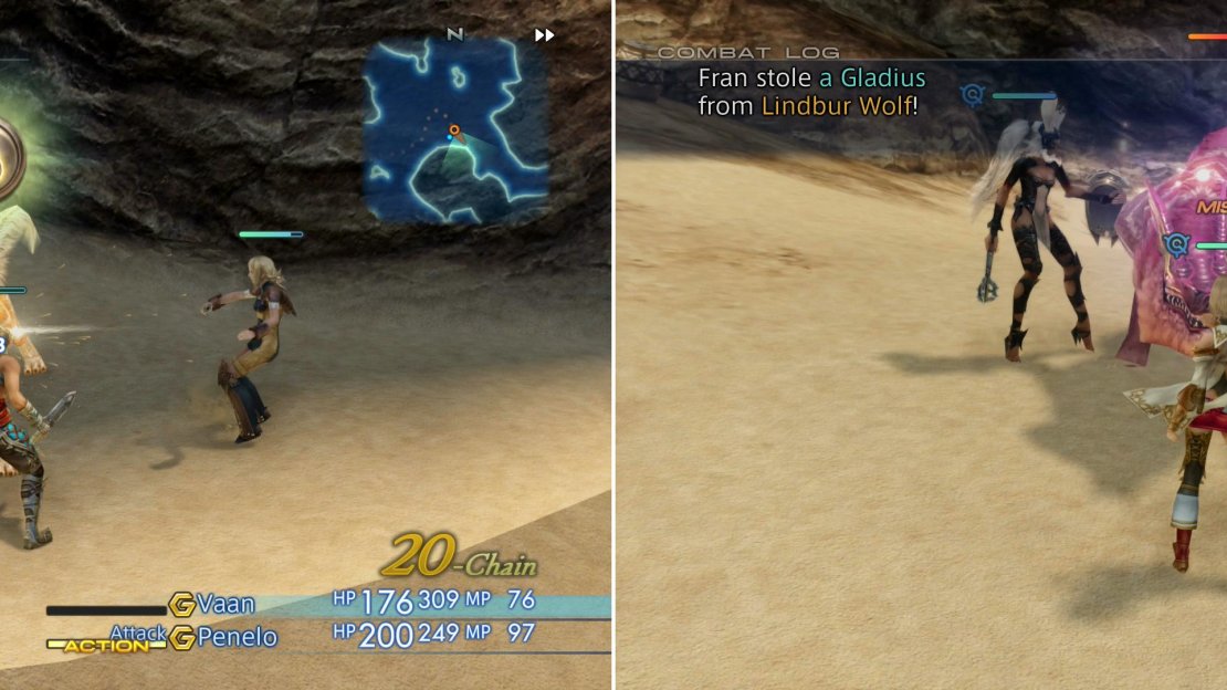 Chain twenty wolves in the Westersand (left) to draw the Lindbur Wolf out of hiding (right).