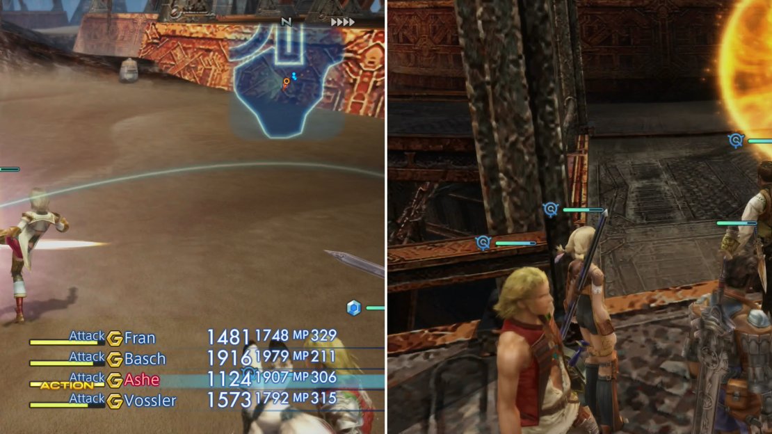 The Urutan-Yensa rule the platforms, but on the sands other monsters hold sway (left). The Salamand Entite is the more powerful monster in the Sandsea (right) - don’t provoke it or cast magick near it.