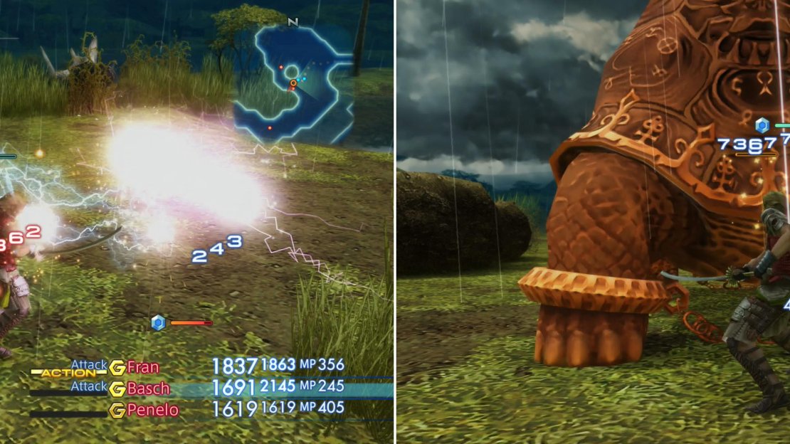 While not as powerful as Entites, the Storm Elemental can still be a difficult foe (left). The Giant Tortise, on the other hand, isn’t quite as powerful as it is large (right).