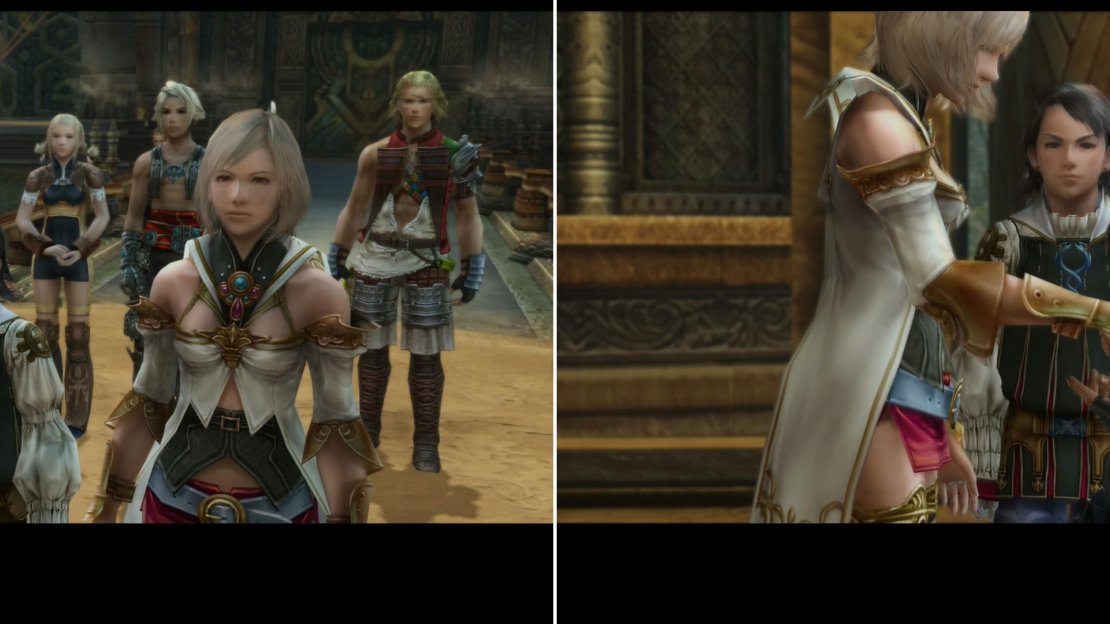 The party will meet the Gran Kiltias on Mt. Bur-Omisace (left) along with other, creepier, unexpected individuals (right).