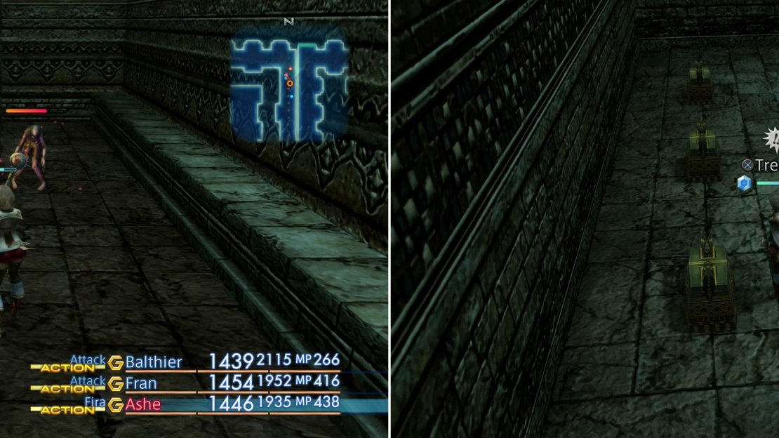 The lower parts of the Walk of Reason are polluted with a variety of undead (left), but there’s also a good bit of treasure to be found down here, as well (right).