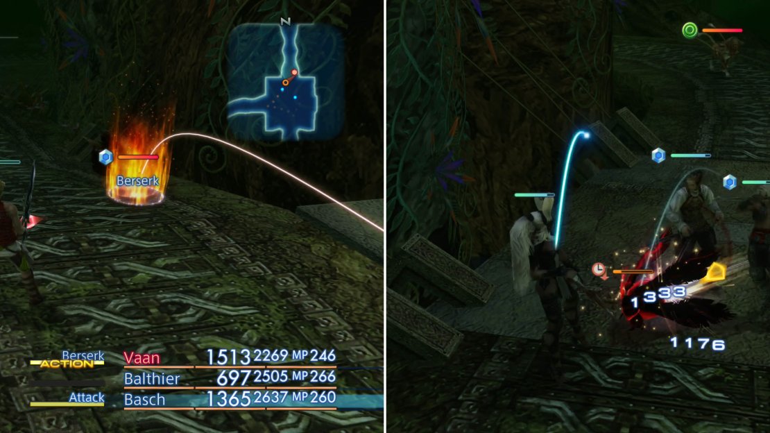 Inflict Berserk on the Vorpal Bunny to prevent it from running away (left) after which it shouldn’t be much trouble to put down (right).