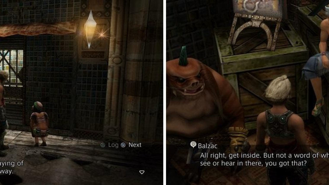 Talk to Milha to officially start the Wraith hunt (left) and Balzac to continue with the main storyline (right).