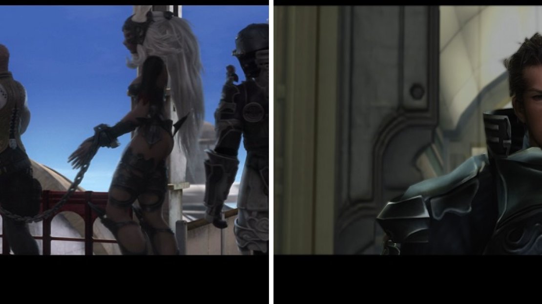 The team is captured again (left). With some help from Vossler, they are free from Imperial control (right).