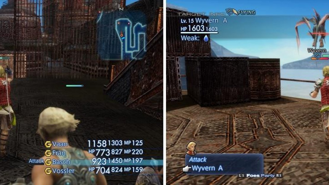 You might find the Rare Game, Pineapple, lurking about (left). The Wyvern can be a tricky creature to kill, as only certain attacks/weapons work against it (right).