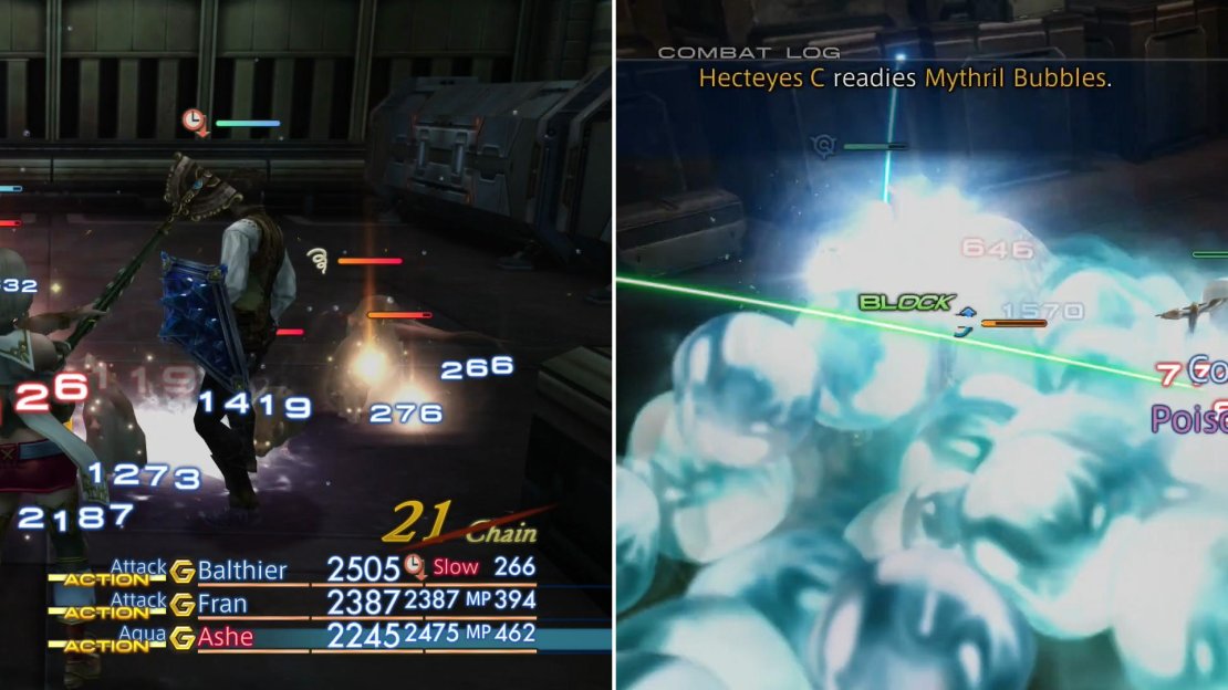 In one lab room you’ll find some Lab Rats (left) while another contains a more dangerous foe - the Hecteyes (right).