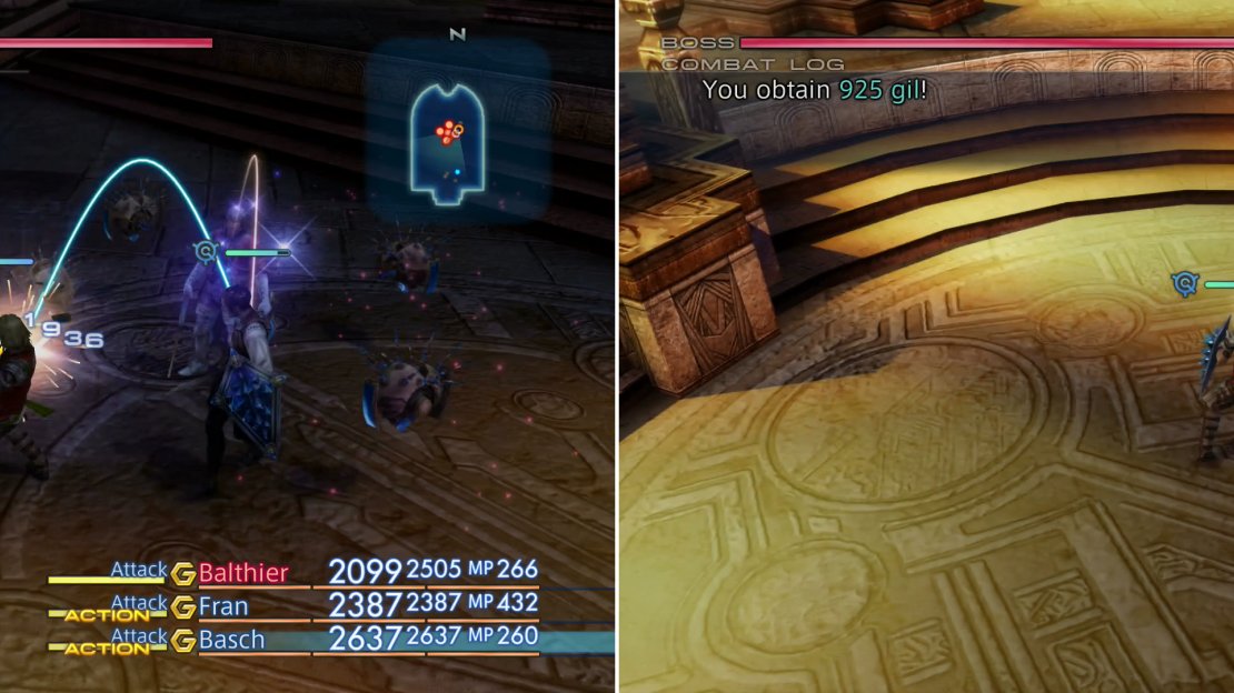 The Rooks will buff Doctor Cid, so focus on them first (left). In addition, Doctor Cid can erect a Paling to negate damge temporarily (right).